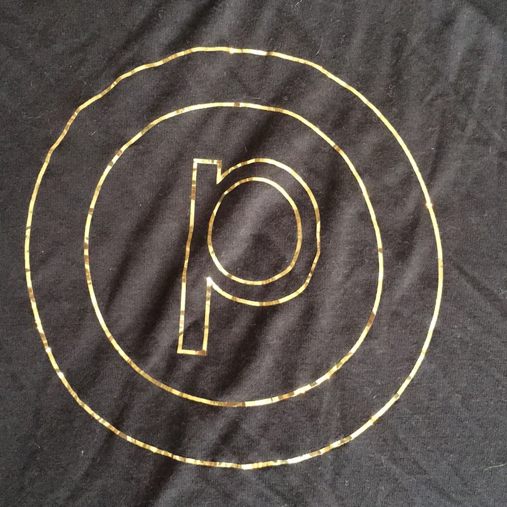 Pure Barre black workout tank. PB logo